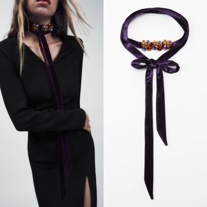 ZARA VELVET JEWEL CHOKER